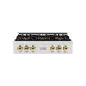 ZLINE Autograph Edition 36 in. Classic Gas Rangetop with 6 Burner DuoPro™ Cooktop in Satin Stainless Steel and Polished Gold Accents, Open Box-Great Condition