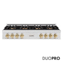 ZLINE Autograph Edition 48 in. Classic Gas Rangetop with 8 Burner DuoPro™ Cooktop in Satin Stainless Steel and Polished Gold Accents, Open Box-Good Condition