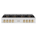 ZLINE Autograph Edition 48 in. Classic Gas Rangetop with 8 Burner DuoPro™ Cooktop in Satin Stainless Steel and Polished Gold Accents (PCRTSZ-48-G)