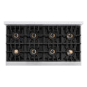 ZLINE Autograph Edition 48 in. Classic Gas Rangetop with 8 Burner DuoPro™ Cooktop in Satin Stainless Steel and Polished Gold Accents, Open Box-Good Condition