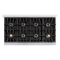 ZLINE Autograph Edition 48 in. Classic Gas Rangetop with 8 Burner DuoPro™ Cooktop in Satin Stainless Steel and Matte Black Accents, Open Box-Great Condition