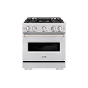 ZLINE 30 in. 4.2 cu. ft. Classic Dual Fuel Range with 4 Burner DuoPro™ Cooktop and Electric Convection Oven in Satin Stainless Steel (PCDRS-30)