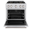 ZLINE 30 in. 4.2 cu. ft. Classic Dual Fuel Range with 4 Burner DuoPro™ Cooktop and Electric Convection Oven in Satin Stainless Steel, Open Box-Good Condition