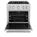 ZLINE 30 in. 4.2 cu. ft. Classic Dual Fuel Range with 4 Burner DuoPro™ Cooktop and Electric Convection Oven in Satin Stainless Steel (PCDRS-30)