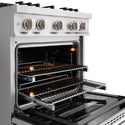 ZLINE 30 in. 4.2 cu. ft. Classic Dual Fuel Range with 4 Burner DuoPro™ Cooktop and Electric Convection Oven in Satin Stainless Steel, Open Box-Good Condition