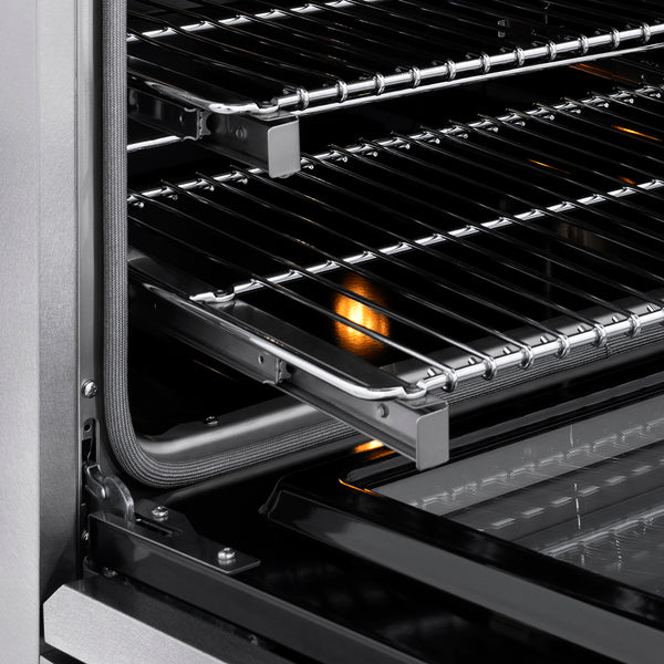 ZLINE 30 in. 4.2 cu. ft. Classic Dual Fuel Range with 4 Burner DuoPro™ Cooktop and Electric Convection Oven in Satin Stainless Steel (PCDRS-30)