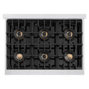 ZLINE 36 in. 5.2 cu. ft. Classic Dual Fuel Range with 6 Burner DuoPro™ Cooktop and Electric Convection Oven in Satin Stainless Steel, Open Box-Good Condition