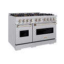ZLINE 48 in. 6.7 cu. ft. Classic Dual Fuel Range with 8 Burner DuoPro™ Cooktop and Dual Ovens in Satin Stainless Steel (PCDRS-48)