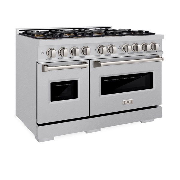 ZLINE 48 in. 6.7 cu. ft. Classic Dual Fuel Range with 8 Burner DuoPro™ Cooktop and Dual Ovens in Satin Stainless Steel (PCDRS-48)