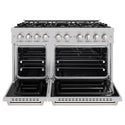 ZLINE 48 in. 6.7 cu. ft. Classic Dual Fuel Range with 8 Burner DuoPro™ Cooktop and Dual Ovens in Satin Stainless Steel, Open Box-Good Condition