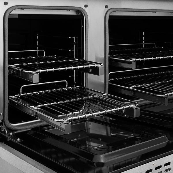 ZLINE 48 in. 6.7 cu. ft. Classic Dual Fuel Range with 8 Burner DuoPro™ Cooktop and Dual Ovens in Satin Stainless Steel (PCDRS-48)