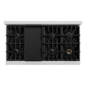 ZLINE 48 in. Classic Gas Rangetop with 8 Burners and Porcelain Cooktop in Satin Stainless Steel, Open Box-Great Condition