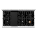 ZLINE 48 in. Classic Gas Rangetop with 8 Burners and Porcelain Cooktop in Satin Stainless Steel, Open Box-Good Condition