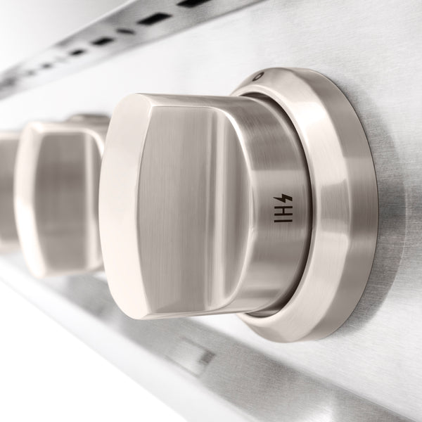 ZLINE 48 in. Classic Gas Rangetop with 8 Brass Burners and Porcelain Cooktop in Satin Stainless Steel (RTS-BR-48)