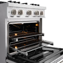 ZLINE 30 in. 4.2 cu. ft. Classic Gas Range with 4 Burner DuoPro™ Cooktop and Convection Gas Oven in Satin Stainless Steel (PCGRS-30)