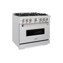 ZLINE 36 in. 5.2 cu. ft. Classic Gas Range with 6 Burner DuoPro™ Cooktop and Convection Gas Oven in Satin Stainless Steel, Open Box-Good Condition