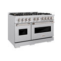 ZLINE 48 in. 6.7 cu. ft. Classic Double Oven Dual Fuel Range in Stainless Steel with 8 Brass Burners (CDR-BR-48)