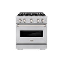 ZLINE 30 in. 4.2 cu. ft. Classic Dual Fuel Range with 4 Burner Gas Cooktop and Electric Convection Oven in Stainless Steel, Open Box-Great Condition