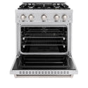 ZLINE 30 in. 4.2 cu. ft. Classic Dual Fuel Range with 4 Burner Gas Cooktop and Electric Convection Oven in Stainless Steel, Open Box-Great Condition