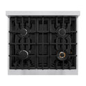 ZLINE 30 in. 4.2 cu. ft. Classic Dual Fuel Range with 4 Burner Gas Cooktop and Electric Convection Oven in Stainless Steel, Open Box-Good Condition