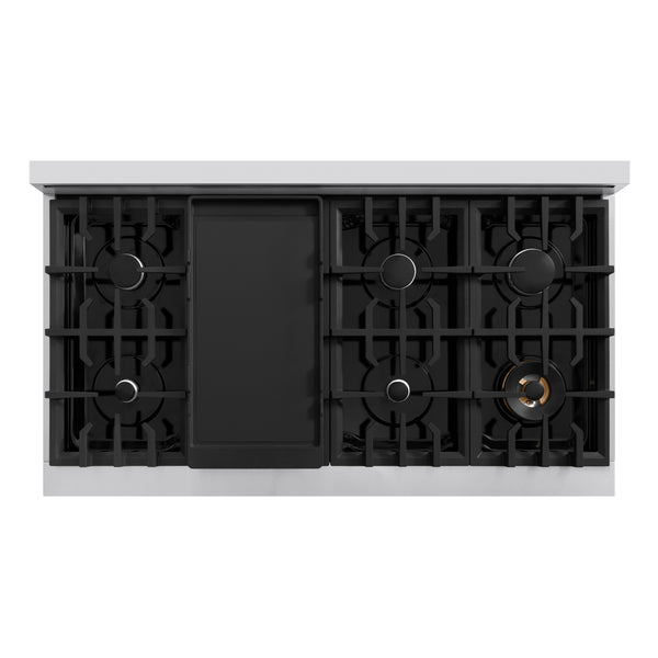 ZLINE 48 in. 6.7 cu. ft. Classic Double Oven Dual Fuel Range with 8 Burner Gas Cooktop in Stainless Steel, Open Box-Great Condition