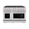 ZLINE 48 in. 6.7 cu. ft. Select Double Oven Dual Fuel Range in Stainless Steel with 8 Brass Burners (HDR-BR-48)