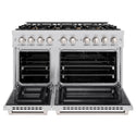 ZLINE 48 in. 6.7 cu. ft. Select Double Oven Dual Fuel Range in Stainless Steel with 8 Brass Burners (HDR-BR-48)