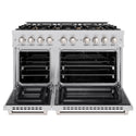 ZLINE 48 in. 6.7 cu. ft. Select Double Oven Dual Fuel Range in Stainless Steel with 8 Brass Burners, Open Box-Great Condition