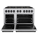 ZLINE Autograph Edition 48 in. 6.7 cu. ft. Classic Double Oven Dual Fuel Range with 8 Burner Gas Cooktop in Stainless Steel and Matte Black Accents, Open Box-Great Condition
