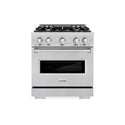 ZLINE 30 in. 4.2 cu. ft. Classic Gas Range with 4 Burner Cooktop and Convection Gas Oven in Stainless Steel, Open Box-Great Condition