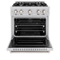 ZLINE 30 in. 4.2 cu. ft. Classic Gas Range with 4 Burner Cooktop and Convection Gas Oven in Stainless Steel, Open Box-Great Condition