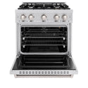 ZLINE 30 in. 4.2 cu. ft. Classic Gas Range with 4 Burner Cooktop and Convection Gas Oven in Stainless Steel, Open Box-Good Condition