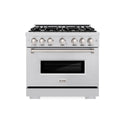 ZLINE 36 in. 5.2 cu. ft. Classic Gas Range with 6 Burner Cooktop and Convection Gas Oven in Stainless Steel (CGR36)