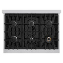 ZLINE 36 in. Classic Gas Rangetop with 6 Burners and Porcelain Cooktop in Stainless Steel, Open Box-Good Condition