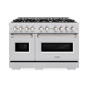 ZLINE 48 in. 6.7 cu. ft. Classic Double Oven Gas Range with 8 Burner Cooktop in Stainless Steel, Open Box-Good Condition