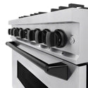 ZLINE Autograph Edition 36 in. 5.2 cu. ft. Classic Gas Range with 6 Burner Cooktop and Convection Gas Oven in Stainless Steel and Matte Black Accents, Open Box-Good Condition