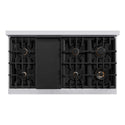ZLINE Autograph Edition 48 in. 6.7 cu. ft. Classic Double Oven Gas Range with 8 Burner Cooktop in Stainless Steel and Polished Gold Accents, Open Box-Good Condition
