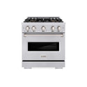 ZLINE 30 in. 4.2 cu. ft. Classic Dual Fuel Range with 4 Burner DuoPro™ Cooktop and Electric Convection Oven in Stainless Steel, Open Box-Good Condition