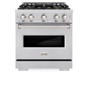 ZLINE 30 in. 4.2 cu. ft. Classic Dual Fuel Range with 4 Burner DuoPro™ Cooktop and Electric Convection Oven in Stainless Steel (PCDR30)