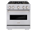 ZLINE 30 in. 4.2 cu. ft. Classic Dual Fuel Range with 4 Burner DuoPro™ Cooktop and Electric Convection Oven in Stainless Steel, Open Box-Good Condition