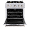 ZLINE 30 in. 4.2 cu. ft. Classic Dual Fuel Range with 4 Burner DuoPro™ Cooktop and Electric Convection Oven in Stainless Steel, Open Box-Good Condition