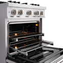 ZLINE 30 in. 4.2 cu. ft. Classic Dual Fuel Range with 4 Burner DuoPro™ Cooktop and Electric Convection Oven in Stainless Steel, Open Box-Good Condition