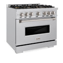 ZLINE 36 in. 5.2 cu. ft. Classic Dual Fuel Range with 6 Burner DuoPro™ Cooktop and Electric Convection Oven in Stainless Steel (PCDR36)