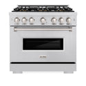 ZLINE 36 in. 5.2 cu. ft. Classic Dual Fuel Range with 6 Burner DuoPro™ Cooktop and Electric Convection Oven in Stainless Steel (PCDR36)