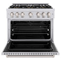 ZLINE 36 in. 5.2 cu. ft. Classic Dual Fuel Range with 6 Burner DuoPro™ Cooktop and Electric Convection Oven in Stainless Steel, Open Box-Good Condition