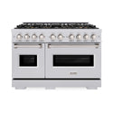 ZLINE 48 in. 6.7 cu. ft. Classic Dual Fuel Range with 8 Burner DuoPro™ Cooktop and Dual Ovens in Stainless Steel, Open Box-Good Condition