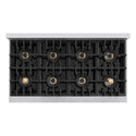ZLINE 48 in. 6.7 cu. ft. Classic Dual Fuel Range with 8 Burner DuoPro™ Cooktop and Dual Ovens in Stainless Steel, Open Box-Good Condition