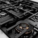 ZLINE 48 in. Legacy Gas Rangetop with 7 Burners and Porcelain Cooktop in Stainless Steel, Open Box-Great Condition
