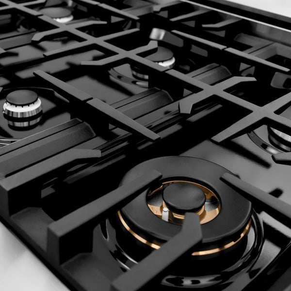 ZLINE 48 in. Legacy Gas Rangetop with 7 Burners and Porcelain Cooktop in Stainless Steel, Open Box-Great Condition
