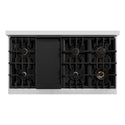 ZLINE Autograph Edition 48 in. Legacy Gas Rangetop with 7 Burners and Porcelain Cooktop in Stainless Steel with Polished Gold Accents, Open Box-Great Condition